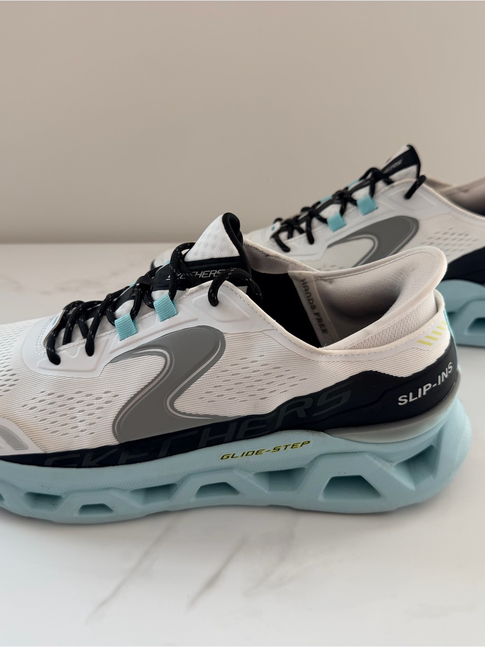 SKECHERS Glide-Step Slip-ins Mens Size 12 Low Top Lace Up Textile Sneakers